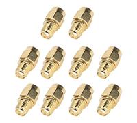Jonlaki Juego de Conectores Adaptadores de Cable Coaxial RF SMA Hembra a RPSMA Hembra, 10 Uds., para Antena y WiFi