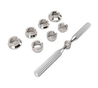 Jonlaki Kit de Cierre de Abridor de Caja Trasera de Reloj Portátil 5537 con 7 Mandriles Ranurados para una Fácil Reparación del Reloj