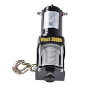 Jonlaki Kit de Recuperación de Cable de Acero de Cabrestante Eléctrico para Remolcar ATV UTV Todoterreno 12V 3000LBS con Gancho de Aleación