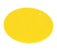 Jonlaki Mantel Individual Redondo De Silicona Engrosada, Almohadilla Aislante De Grado Alimenticio para Microondas, Horno Y Refrigerador - Azul (YELLOW)