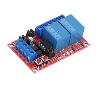 Jonlaki Módulo de relé de 2 Canales con Interruptor de luz: Autobloqueo, Enclavamiento y Modos de Disparo para Proyectos Electrónicos (12V)