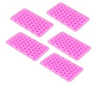 Jonlaki Moldes de Silicona con Forma de Corazón para Cubitos de Hielo, Chocolates, Dulces, Bandeja para Hornear con Alta Resistencia Al Calor, 5 uds.