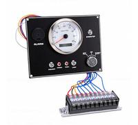 Jonlaki Panel Tacómetro de 4000RPM para Barco, Medidor de RPM de Motor Marino con Función de Alarma para Yates, Lanchas Rápidas (Esfera blanca CX9602-4K)