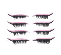 Jonlaki Pegatizas de Maquillaje de Pestañas, 4 Pares Pegatizas de Sombra de Ojos de Ojo Cómodos Parches Adhesivos de Sombra de Ojos para Ojos Redondos Monólidos con Capucha, Ideal para (PINK)