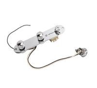 Jonlaki Placa de Control de Guitarra de 5 Vías con Potenciómetros de 250 KΩ y Controles para Telecaster - Instalación Precableada (GE236 (Color Cr))