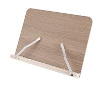 Jonlaki Soporte Portátil de Madera para Libros para Leer, Escribir y Exhibir con Ranuras para Bolígrafos y Funciones para Pasar Páginas