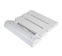 Jonlaki Taburete de Ducha Plegable de Pared para Personas Mayores, Discapacitados, Taburete de Baño Que Ahorra Espacio, Banco de Ducha, Diseño de Drenaje Deslizante, Capacidad de Carga de 100 Kg