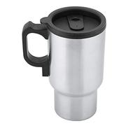 Jonlaki Taza de Viaje de Acero Inoxidable de 12 V y 450 ml: Taza de café con Calefacción para Automóvil Eléctrico con Aislamiento Al Vacío para Bebidas Calientes, Se Adapta a la Mayoría de los