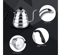 Jonlaki Tetera de Acero Inoxidable 304 Premium de 0,2L para Verter sobre café, Tetera con Cuello de Cisne, para café en Casa, Elegante Asistente de Preparación