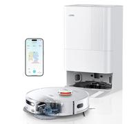 JONR T5 Pro Robot Aspirador y Fregasuelos con 8150 Pa de Succión, Secado por Aire Caliente, Cepillo Lateral Anti-Enredos, Evitación de Obstáculos, Navegación LiDAR, Base Todo-en-Uno, Blanco.