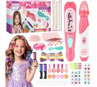 JONRRYIN Hair Bedazzler Kit 3 en 1, máquina automática para trenzar el cabello con perlas para el cabello, máquina para el cabello con piedras brillantes con gemas para el cabello, set de accesorios