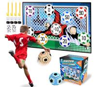JONRRYIN Juego de Pelota de Fútbol para Niños de 3 a 8 Años, Porterías de Franela Plegables con Pelotas de Velcro, Juegos Fútbol para Interior y Exterior, Regalos de Futbol