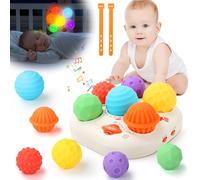 JONRRYIN Juguetes Bebes 6-12 Meses, Musical Juguete Bebe con Luces, Montessori Juguetes con 6 Pelotas Sensoriales, Educación Temprana Regalo para Bebes Recien Nacidos de 1 2 3 Año