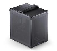 Jonsbo C6-ITX - Caja de ordenador mini torre negra - compacta, Mini-ITX, GPU de hasta 255 mm, enfriador de CPU de hasta 75 mm, hasta 3 ventiladores, USB-C frontal E/S