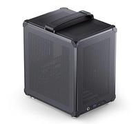 Jonsbo C6-ITX - Caja de ordenador mini torre negra - compacta, Mini-ITX, GPU de hasta 255 mm, enfriador de CPU de hasta 75 mm, hasta 3 ventiladores, USB-C frontal E/S