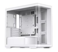 Chasis Jonsbo D300 Mid-Tower Blanco, Panel Vidrio Templado 270°, GPU 430mm, 10x120mm Fans