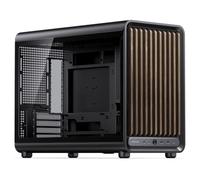 Jonsbo D33 Wood Micro-ATX - Carcasa para videojuegos con panel lateral de | Mini tower, frontal de madera, parte lateral de cristal, GPU hasta 435 mm, enfriador de CPU hasta 172 mm