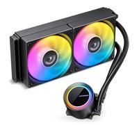 Jonsbo Refrigeración por agua TG-240 AiO - Negro | Enfriador de agua de CPU de 240 mm con ARGB, radiador de aluminio y 2 ventiladores PWM de 120 mm
