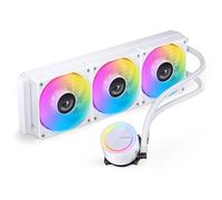 Jonsbo Refrigeración por agua TG-360 AiO - Blanco | Enfriador de agua de CPU de 360 mm con ARGB, radiador de aluminio y 3 ventiladores PWM de 120 mm