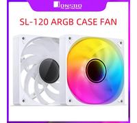 Jonsbo SL-120 ventilador con cubierta de 12CM 120mm 5V 3 pines ARGB efecto de luz PWM ventilador de refrigeración de avance/retroceso ventilador Slient de alto volumen de aire ARGB White Reverse