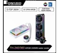 Jonsbo TH-360 240 AIO CPU refrigeración líquida radiador refrigerado por agua integrado 120MM ARGB enfriador de agua LGA1700 1851 1200 115X AM4 AM5 TH-360 Black