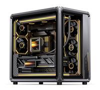 JONSBO X400 - Funda de PC ATX gris, funda de escritorio con conexión trasera, sistema de refrigeración auxiliar de aire MB, asistente E-Sport, 3 lados SP 360 AIO, GPU SP de 427 mm, ATX < 180 mm