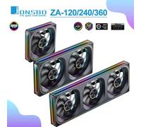 JONSBO ZA-120/240/360 ventilador con cubierta de computadora 12CM 5V ARGB 120mm estructura monolítica ventilador refrigerado por agua PWM Kits de ventilador de avance/retroceso ZA-120B