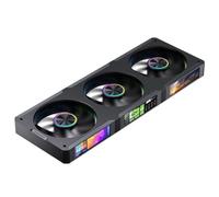 JONSBO ZC-360 Pantalla Vitrina Ventilador 5V ARGB Shenguang Computadora de Escritorio síncrona Host Conectado Ventilador Doble rodamiento de Bolas Blanco Compatible con(ZC-360 Black)