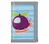 JONYEE - Cartera RFID de camuflaje de nylon de tres solapas para hombres, mini monedero con cremallera para niños, dibujos animados N1, S