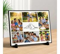 JONZIN Lámina Personalizada Papá con Marco-Marco personalizado con foto y texto, Regalos personalizados para el Día del Padre, Navidad, Día de Acción de Gracias y cumpleaños para papá (Puño)