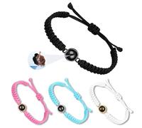 JONZIN Pulsera con Foto Personalizada-Pulseras Personalizadas con Proyección de Imagen,Pulseras Para Parejas,Regalo dia de la Madre para Madre Esposa Dama Amigo (Estilo 2)