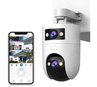 JOOAN Cámara de vigilancia exterior 5G WiFi cámara FHD 2K/3MP 5G/2.4G WiFi para almacenamiento SD y cloud 360° Cámara para perros con aplicación de 2 vías de audio, cámara de vigilancia exterior