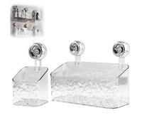 JoocLA Light Luxury Style Glacier Pattern Suction Cup Shelf,2024 New Suction Shower Caddy,Shower Dispenser Soap Organizer,Dispenser Soap Organizer,Suction Cup Shower Shelves (Size : Transparent Mix)