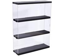 Joody - Escaparate de pared para colección con figura de Lego Manga de coche, modelo miniatura, 3 estantes, vitrina de almacenamiento, caja de plexiglás, transparente, vitrina acrílica, sala de estar,