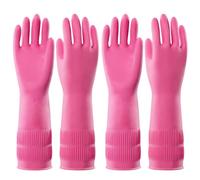 Jooehyer 2 Pares de Guantes de Goma para Limpieza de Lavavajillas, Guantes de Cocina Impermeables Reutilizables, Antideslizantes, S
