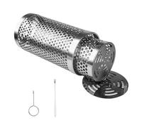 Jooehyer 2 Piezas Barbacoa Rolling Grill Basket BBQ Net Tube Grill Basket Campfire Grid Travel Camping Picnic BBQ Accesorios-A