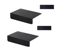 Jooehyer 2 Placas de Extensión Sin Perforaciones para Refrigerador Doméstico, Estante de Almacenamiento de Extensión Lateral Angosto de 20 X 10 cm, Color Negro