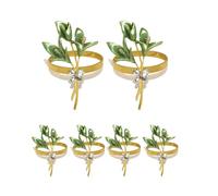 Jooehyer 6 Servilleteros de Dorados, Servilleteros de Metal para Bodas, Fiestas, Banquetes, Cenas de Navidad, C