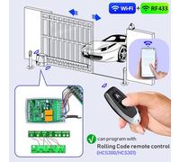 Jooehyer Abridor de Puertas Corredizas de Garaje con WiFi, Interruptor Inteligente Tuya, Control Remoto Inalámbrico, Receptor de 12 V y 24 V, Código Variable.