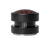 Jooehyer Apisonador de Café Autoajustable por Gravedad, Autoadaptable, Madera Maciza, Base Elástica con Rosca Negra, 58,35 mm