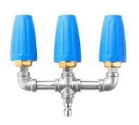 Jooehyer Boquilla Triple Turbo, Hidrolavadora con Boquilla Turbo y Conector Rápido de 1/4 Pulg., Boquilla Doble Turbo de 2,5 Orificios, 4000 PSI Ma