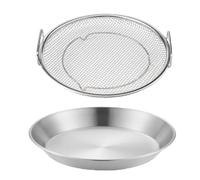 Jooehyer Cacerola con Filtro de Aceite de Cocina, Cacerola con Filtro de Aceite para Freír de Acero Inoxidable, Cesta con Filtro de Fina, Herramientas para Freír y Parrilla, 18cm
