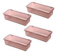 Jooehyer Caja Almacenamiento para Vajilla y Juego de Té con Tapa, A Prueba de Polvo, Caja Almacenamiento para y Palillos Cocina, Caja de Almacenamiento para Cosméticos, Color Marrón