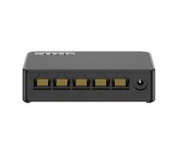 Jooehyer Conmutador de Red Mini Conmutador Ethernet de 5 Puertos Conmutador Inteligente de Alto Rendimiento de 100 Mbps Inyector de Internet Hub RJ45, Enchufe de la UE