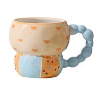 Jooehyer de Cerámica de Café de Color para el Hogar de Desayuno Leche Café Té Jugo de Fruta de Agua de Avena,B