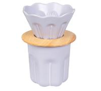 Jooehyer de Filtro de Café Hecha A Mano de Cerámica Juego de Tetera para Café Juego de Café Resistente A Altas Temperaturas, Violeta