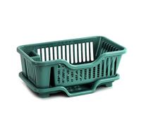 Jooehyer Estante para Secar Platos, Estante para Platos con Estante Organizador de Drenaje Automático, Estante para Platos y Juego de Escurridor para Mostrador de Cocina, Restaurante A