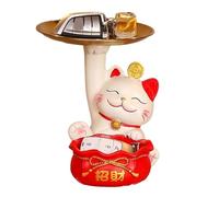 Jooehyer Estatua del la Fortuna, Bandeja Creativa del la Fortuna, Estatua Resina del la Fortuna con, Bandeja Almacenamiento Llaves del la Fortuna B