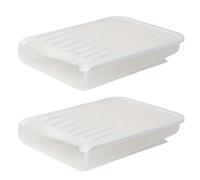 Jooehyer Huevera Automática con Ruedas para Frigorífico, Cesta para Huevos, Contenedor de Almacenamiento para Cocina, Color