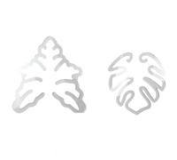 Jooehyer Juego de Abrazaderas de Bambú de Concha de Tortuga, Soporte de Plástico para Tallo de Planta, Soporte de Hoja de Planta Verde en Forma de, Bambú de Concha de Tortuga A+B